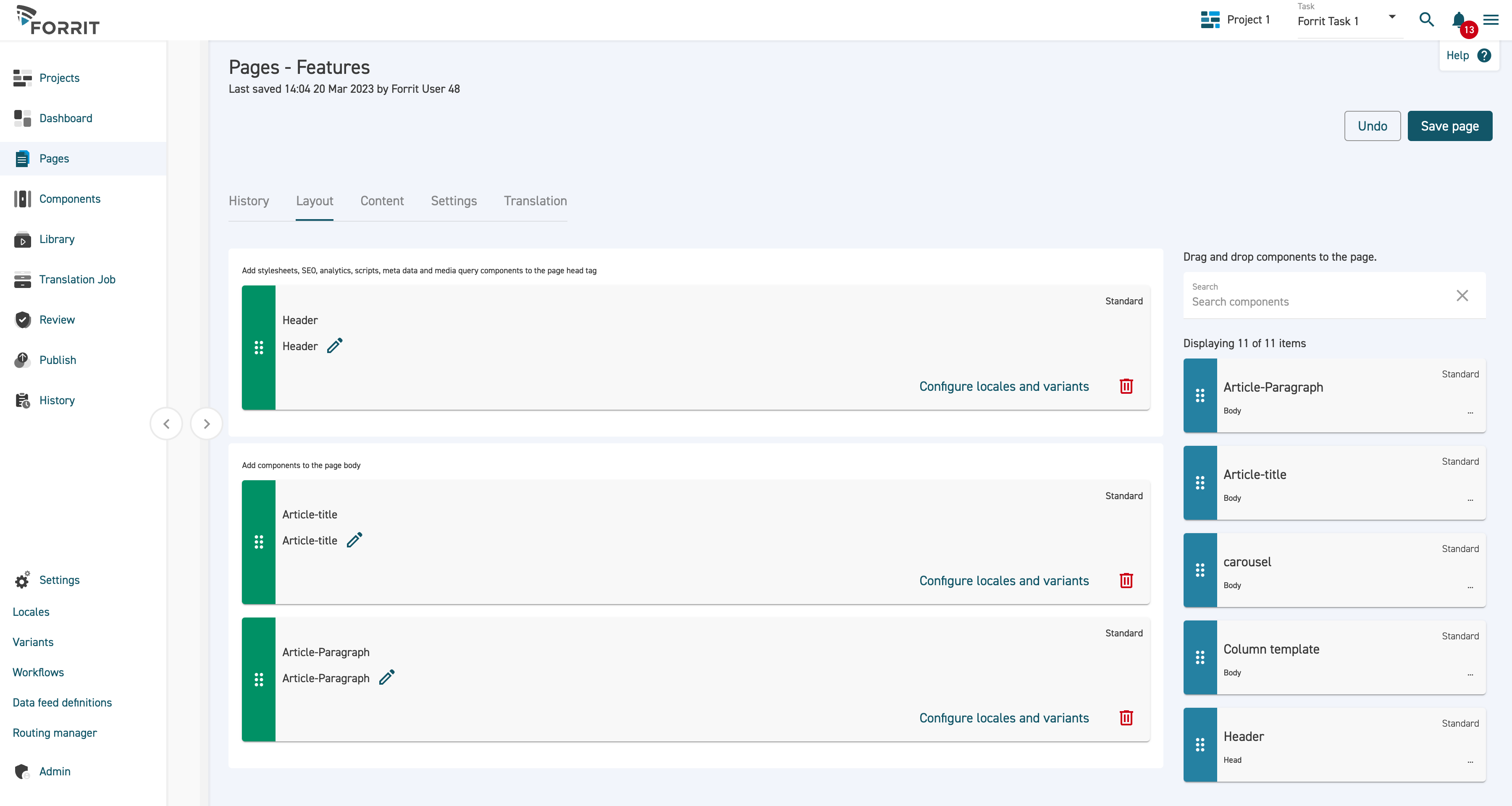 Screenshot showcasing Forrit One and its media library.